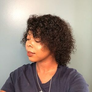10in Jerry Curl human hair wig - Worn once